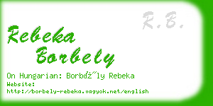 rebeka borbely business card